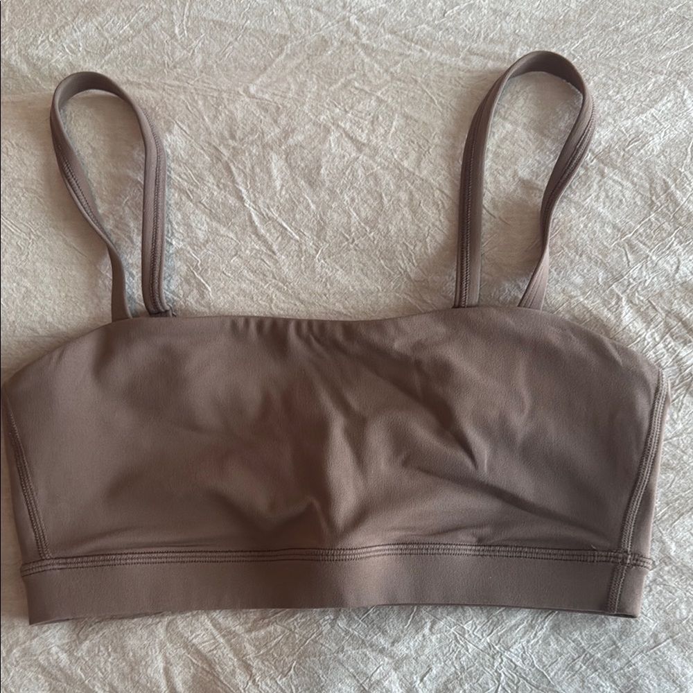 CRZ YOGA - Butterluxe Adjustable Spaghetti Sports Bra - Brown Purple